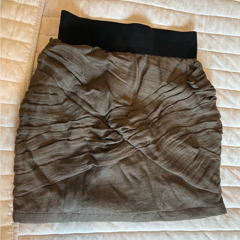 Miss Me MM Couture Dark Green Ruched Mini Skirt Size S